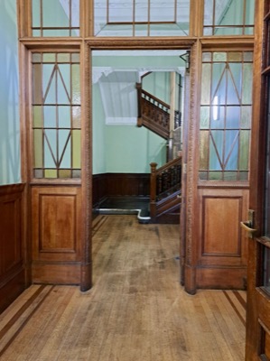 Restored tenement stairway - Leith area
